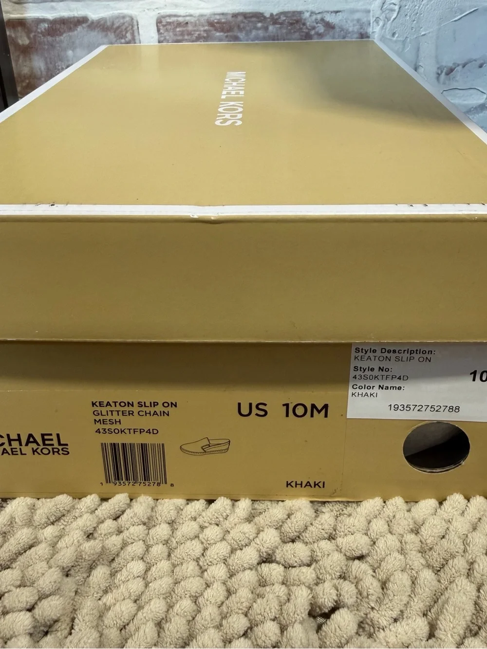 Michael Kors Kids Silver Glitter Slip-On Sneakers with White Sole